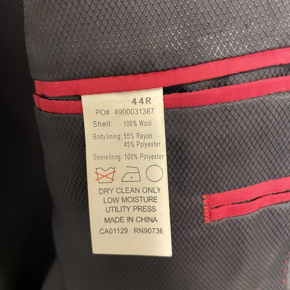 ALFANI Men's 44R Suit Sport Jacket - Grey - Picture 3 of 3